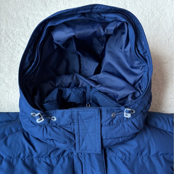 L.L. Bean Ultra Warm Long Down Coat Navy Puffer Women Size Petite Large - Picture 8 of 14